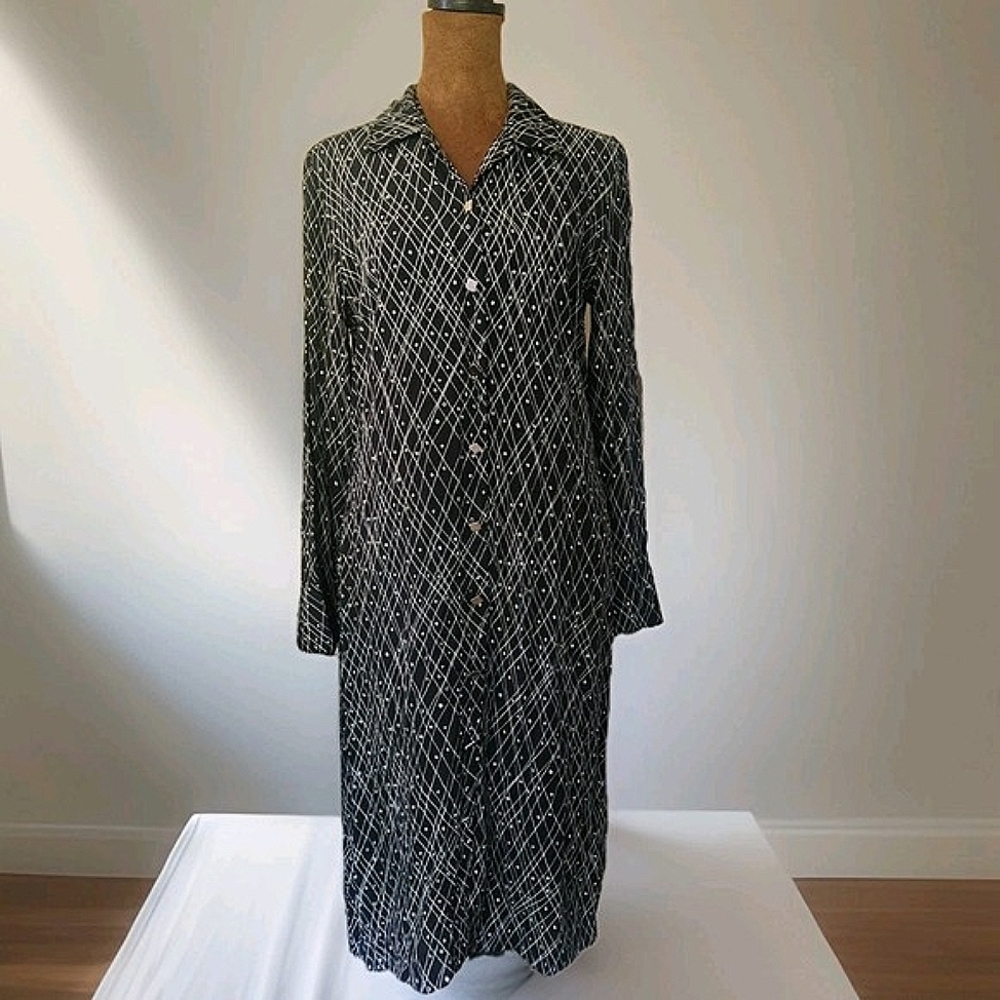 VTG 90s CDC Caren Desiree Company Dress Size 4 Shirt Style‎ Metal Buttons